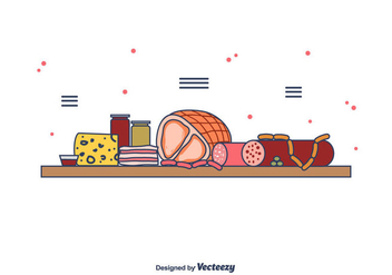 Charcuterie Ingredients Vector - Free vector #442363